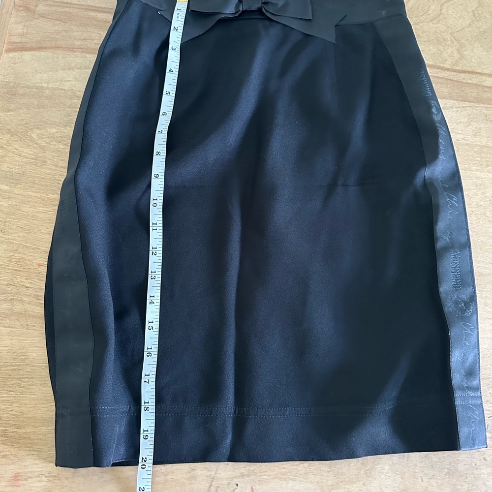Vintage Moschino! Black pencil skirt with side ribbon and bow - size 4/6 - Picture 12 of 15